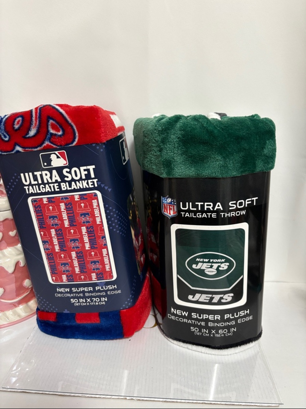 2 pcs NFL Ultra Soft Tailgate Throw Blanket
